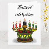 Feestelijke verse vruchten kaart (Gele Bloem)