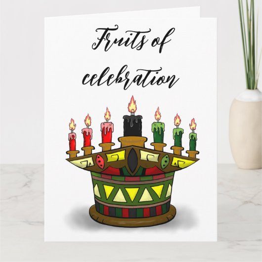 Feestelijke verse vruchten kaart (Voorkant)