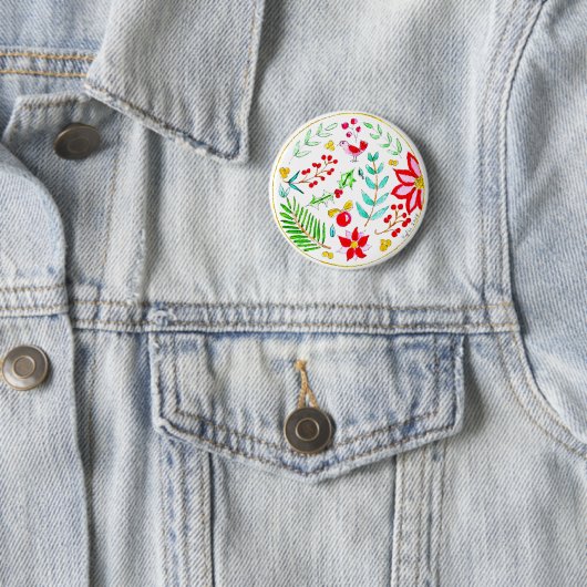 Feestelijke Versiering Ronde Button 5,7 Cm (In situ)
