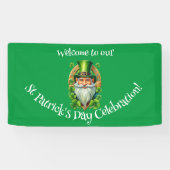 Feestelijke Versiering St. Patrick's Day Kabouter  Spandoek (Horizontaal)