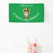 Feestelijke Versiering St. Patrick's Day Kabouter  Spandoek (Insitu)
