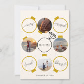 Feestelijke versieringen vrolijk en verloofd feestdagenkaart (Voorkant)