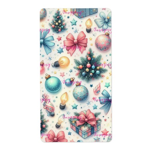 Feestelijke verzendlabels etiket (Voorkant)