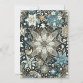 Feestelijke vibes en kerst juichen familiefoto feestdagenkaart (Achterkant)