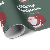 Feestelijke vibes: kerst en nieuwjaar juichen cadeaupapier (Rol Hoek)