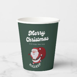 Feestelijke vibes: kerst en nieuwjaar juichen papieren bekers