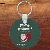 Feestelijke vibes: kerst en nieuwjaar juichen sleutelhanger (Voorkant)