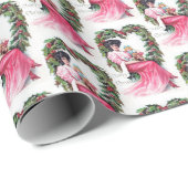 feestelijke  Victoriaans dame in opstand Cadeaupapier (Rol Hoek)