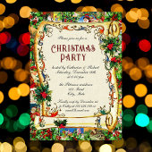 Feestelijke Victoriaans Kerstfeest Scroll Kaart