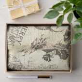 Feestelijke  Victoriaans Kerstman Beige Tissuepapier (Geschenk)