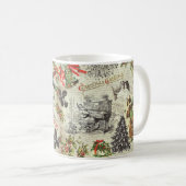 Feestelijke  Victoriaans Kerstman Koffiemok (Voorkant rechts)