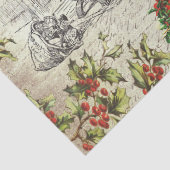 Feestelijke  Victoriaans Kerstman Tissuepapier (Detail)