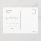 Feestelijke  Victoriaans Kerstmis Kerstman Bericht Briefkaart (Achterkant)