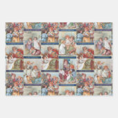 Feestelijke Victoriaans Kinderen Kerst Kaart Colla Inpakpapier Vel (Voorkant)