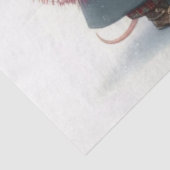 Feestelijke Victoriaanse Kerstmis Muis Cadeau Deco Tissuepapier (Detail)