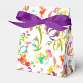 Feestelijke viering Kleurrijke Confetti Over Wit Bedankdoosjes (Voorkant Zijde)