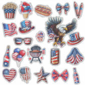 Feestelijke viering op 4 juli sticker (Voorkant)