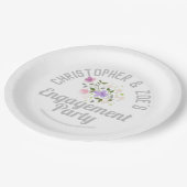 Feestelijke viering van een verloving papieren bordje (Gekanteld)