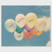 Feestelijke viering Verjaardag Inpakpapier (Vlak)