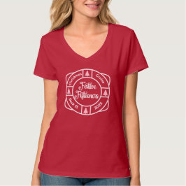 Feestelijke Vijftien V-hals (rood) T-shirt