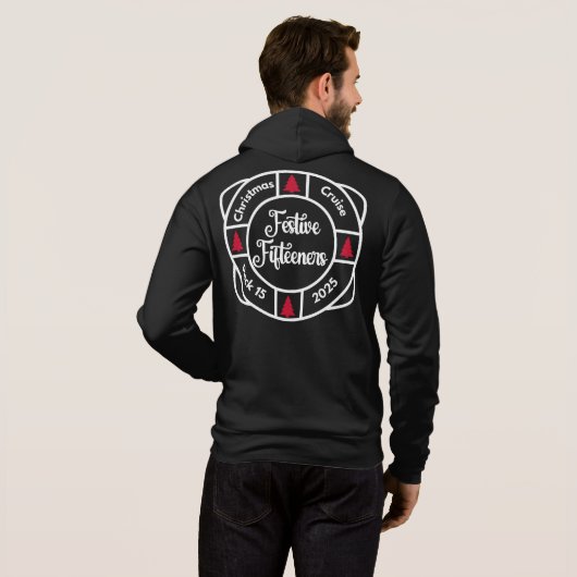 Feestelijke Vijftien Zip Hoodie (Mannen) (Achterkant volledig)