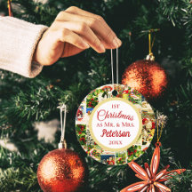 Feestelijke Vintage Eerste Kerstmis als Mr en Mrs