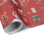 Feestelijke Vintage Het Notenkrakerballet Kerst Cadeaupapier (Rol Hoek)