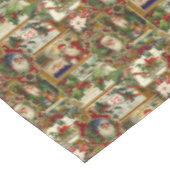 Feestelijke Vintage Kerst Ephemera Collage-Gold Tafelkleed (Gekanteld)