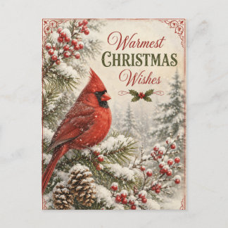Feestelijke Vintage Kerst Kaart