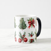 Feestelijke vintage kerst magische mok (Voorkant rechts)