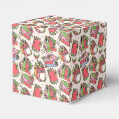 Feestelijke vintage kerstboeken bedankdoosjes (Achterkant)