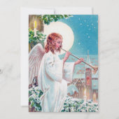 feestelijke vintage Kerstengel toevoegen sentiment Notitiekaartje (Voorkant)