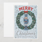 Feestelijke vintage kerstkaart (Voorkant / Achterkant)