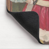 Feestelijke Vintage Kerstman  Muismat (Hoek)
