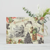 Feestelijke Vintage Victoriaanse Kerstman  (Staand voorkant)