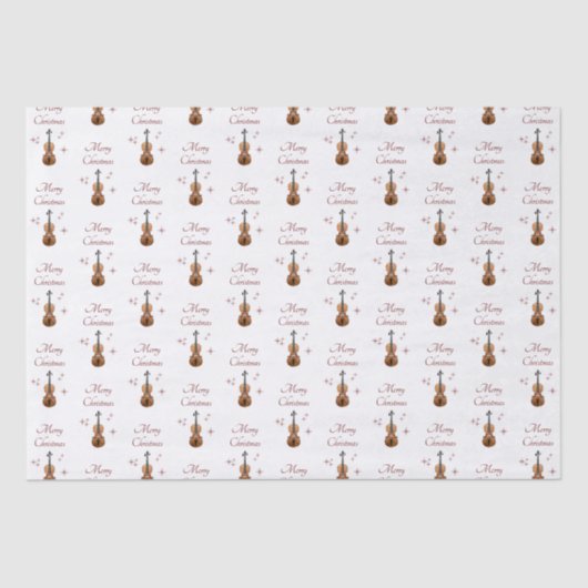 Feestelijke violen Musical Kerstmis Sneeuwvlokken Tissuepapier (Voorkant)