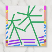 Feestelijke vliegtuigboot Ocean Waves Abstract Bedankjes Labels (Achterkant)