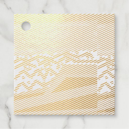 Feestelijke vliegtuigboot Ocean Waves Abstract Bedankjes Labels (Voorkant)