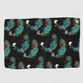 Feestelijke vogels golfhanddoek  (Horizontaal)