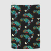 Feestelijke vogels golfhanddoek  (Voorkant)