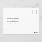 Feestelijke vogelverschrikker en pompoen patch Hal Briefkaart (Achterkant)