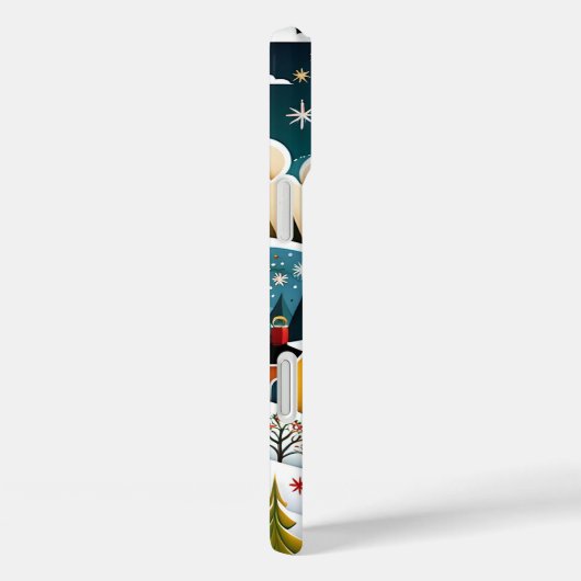 Feestelijke volkskunst kerstboom Case-Mate iPhone case (Achterkant / Rechts)