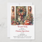 Feestelijke voordeur Kerst Open Huis Kaart (Voorkant)