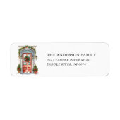 Feestelijke voordeur retouradres etiket (Voorkant)