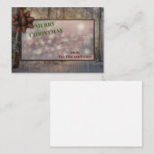 Feestelijke vorst en sprankeling: zonovergoten vak notitiekaartje (Voorkant / Achterkant)