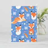 Feestelijke vossen Kerstkaart (Staand voorkant)