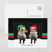 Feestelijke Vossenwelpen Kerstkaart Feestdagenkaart (Voorkant / Achterkant)