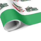 feestelijke vrachtwagen en camper Kerstmis rood en Cadeaupapier (Rol Hoek)