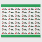 feestelijke vrachtwagen en camper Kerstmis rood en Cadeaupapier (Vlak)