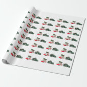 feestelijke vrachtwagen en camper Kerstmis rood en Cadeaupapier (Uitgerold)